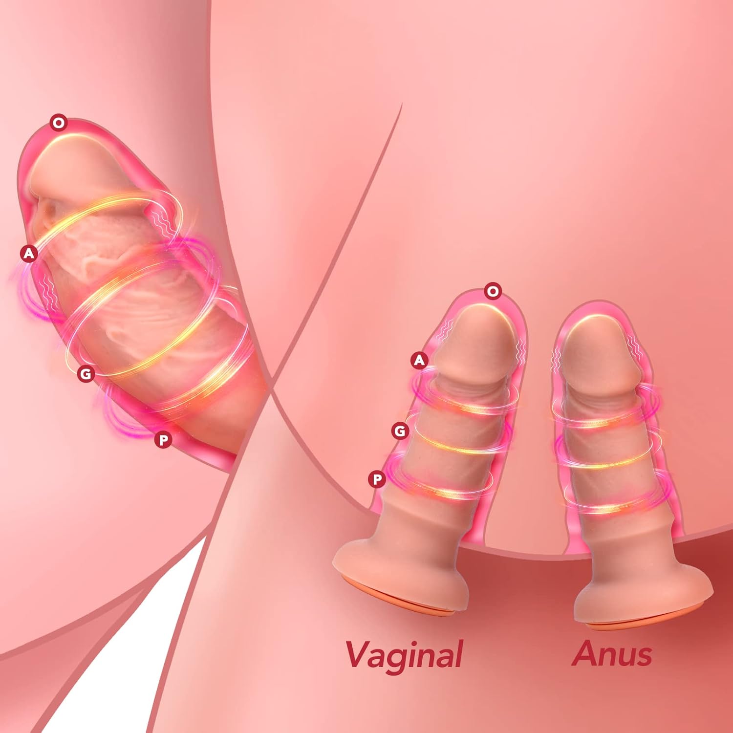 Vibrating Strap-On Dildo with Harness