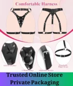 Adjustable Strap-On Harness with Realistic Dildo - Image 2