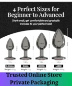 4 Piece Metal Butt Plug Set Pakistan - Image 2
