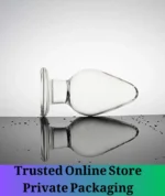 Large Crystal Glass Anal Plug Transparent - Image 2