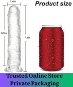 7.1 Inch Clear Suction Cup Dildo Pakistan - Image 2