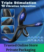 3 In 1 Couple Vibrating Ring Remote Control - Image 2