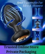 360° Rotating Prostate Massager Vibrating Anal Plug - Image 3