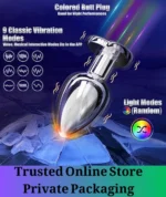 Remote Control Vibrating Anal Plug with Light - Image 3