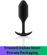 Weighted Silicone Anal Plug 114g Black - Image 3