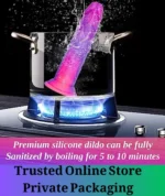 8 Inch Silicone Suction Cup Dildo Pink - Image 3
