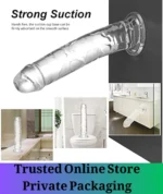 7.1 Inch Clear Suction Cup Dildo Pakistan - Image 3