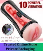 Vibrating Male Masturbator Sleeve Soft Pocket Stroker - Image 3