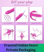 Rechargeable Rabbit Vibrator with Thrusting Function Rose - Image 4