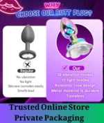 Remote Control Rose Metal Anal Plug Vibrator - Image 4