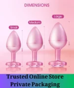 3PCS Crystal Anal Plug Trainer Set Pink - Image 4