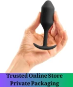 Weighted Silicone Anal Plug 114g Black - Image 4
