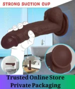 Realistic Silicone Suction Cup Dildo 7.8 Inch Brown - Image 4