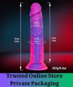 8 Inch Silicone Suction Cup Dildo Pink - Image 4