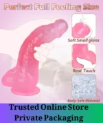 8.3 Inch Realistic Suction Cup Dildo Pink - Image 4
