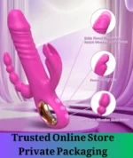 Rechargeable Rabbit Vibrator with Thrusting Function Rose - Image 5
