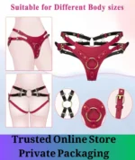 Adjustable Strap-On Harness with Realistic Dildo - Image 5