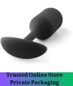 Weighted Silicone Anal Plug 114g Black - Image 5