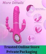 Rechargeable Rabbit Vibrator with Thrusting Function Rose - Image 6