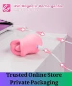 Rechargeable Rabbit Vibrator with Thrusting Function Rose - Image 6
