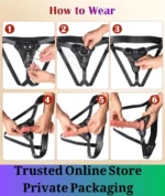 Adjustable Strap On Harness Belt Black - Image 6