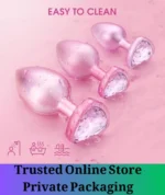3PCS Crystal Anal Plug Trainer Set Pink - Image 6