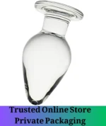 Large Crystal Glass Anal Plug Transparent - Image 6