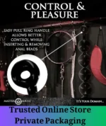 Black Beaded Anal Plug 17.5 Inch Pakistan - Image 6