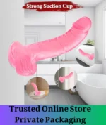 10 Inch Pink Realistic Suction Cup Dildo - Image 6