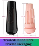 Realistic Male Masturbator Cup 7.5 Inch Black - Image 6