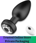 Remote Control Vibrating Anal Plug Black