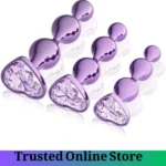 3 Pcs Purple Metal Anal Plug Training Set