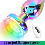 Remote Control Rose Metal Anal Plug Vibrator