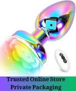 Remote Control Rose Metal Anal Plug Vibrator