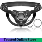 Adjustable Strap On Harness Belt Black