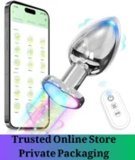 Remote Control Vibrating Anal Plug with Light