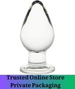 Large Crystal Glass Anal Plug Transparent