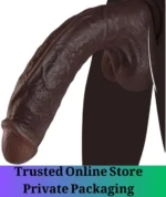 11 Inch Realistic Black Suction Cup Dildo