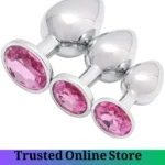 Luxury Pink Anal Butt Plug Set