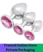 Luxury Pink Anal Butt Plug Set