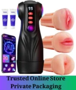 AI App Control Male Masturbator with 3 Sleeves