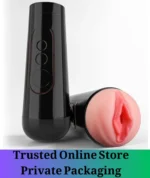 Realistic Male Masturbator Cup 7.5 Inch Black